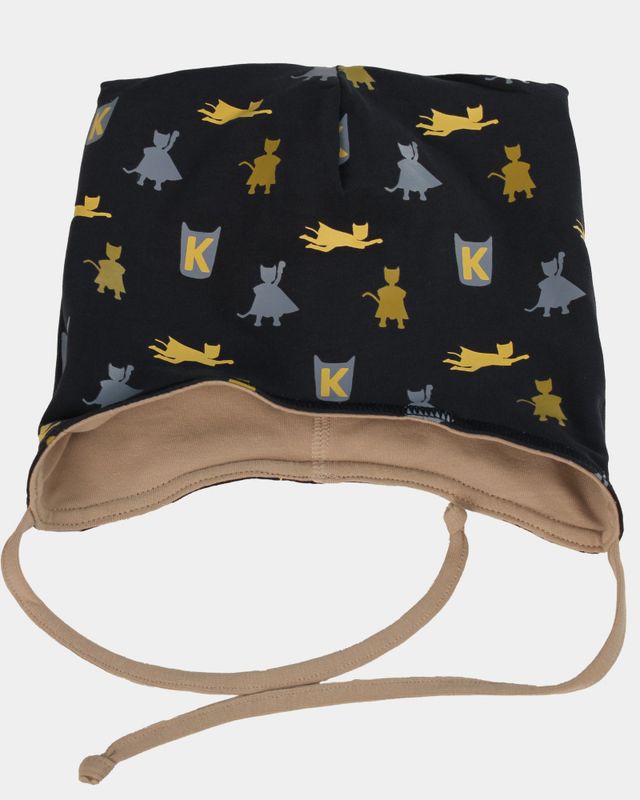 Kattnakken babylue vendbar marine/lysbark 1-2år