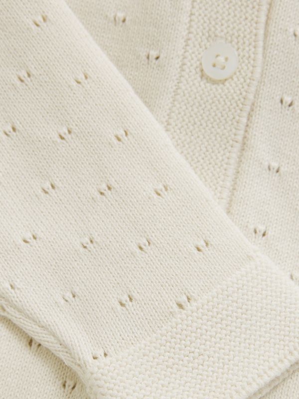 Huttelihut cardigan knit antique white