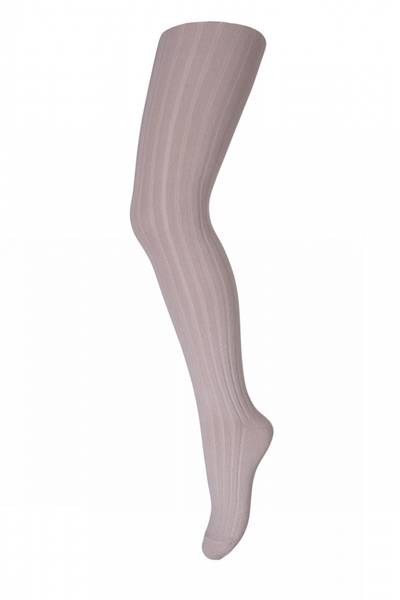 MP, rib bomullsstrømpebukse rose grey