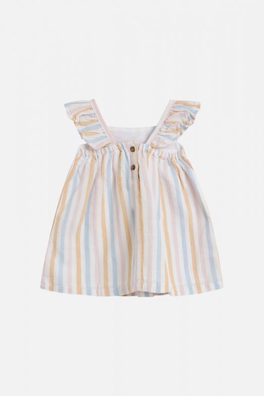 Hust & Claire Kamilia kjole striper skin chalk