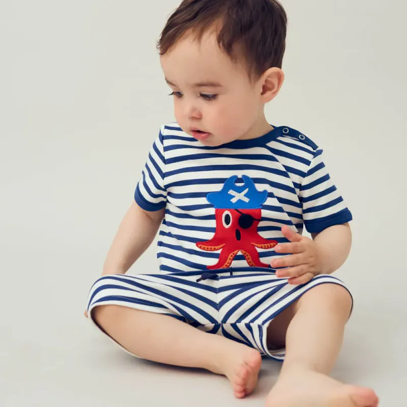 Musli stripe tee octopus