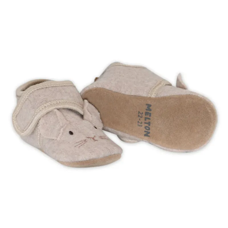 Melton ulltøffel Mouse oxford tan