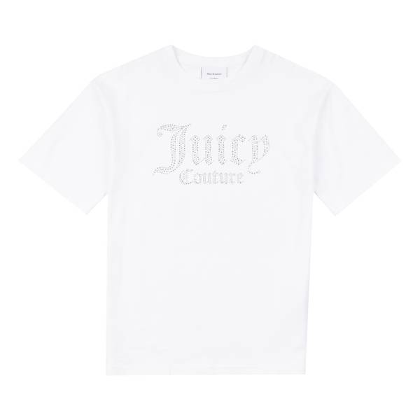 Juicy couture diamante boyfriend tee bright white