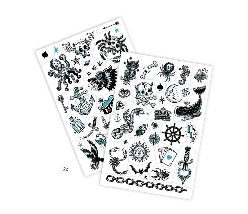 Djeco tattoveringer hodeskaller