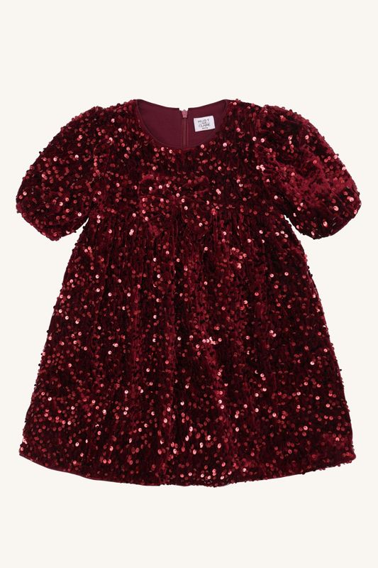 Hust & Claire Karoline sequins kjole new maroon