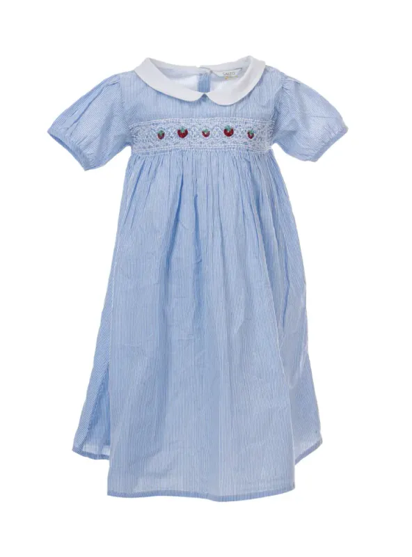 Salto strawberry kjole blå