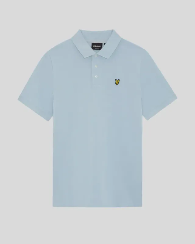 Lyle & Scott plain pique opal blue