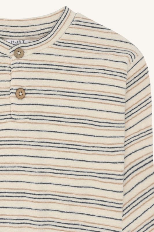 Hust & Claire Sigurt fine striped knit snow white