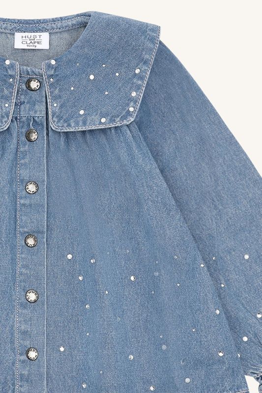 Hust & Claire Karoline denim studs blue denim