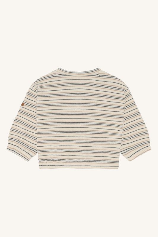 Hust & Claire Sigurt fine striped knit snow white