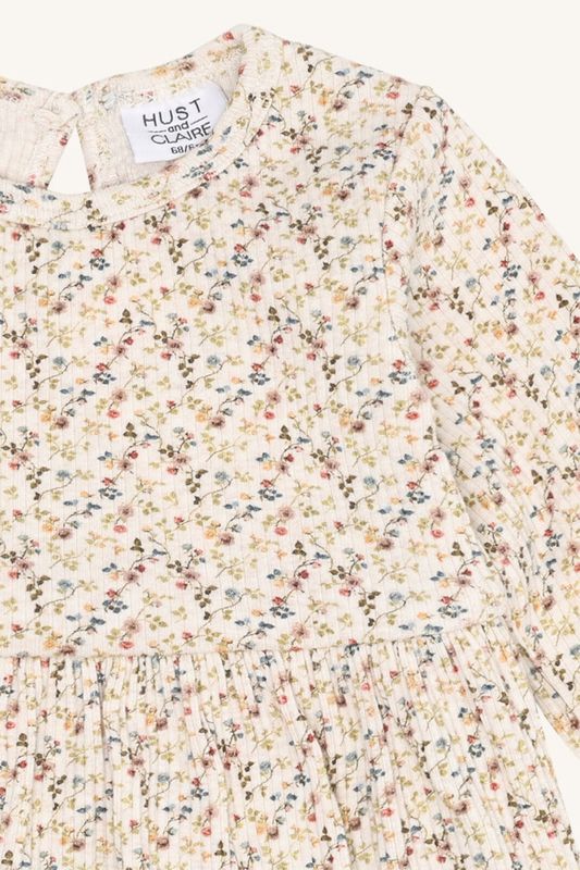 Hust & Claire Kristi little roses kjole whisper melange